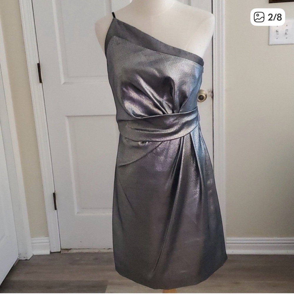 Halston Heritage One Shoulder Dress